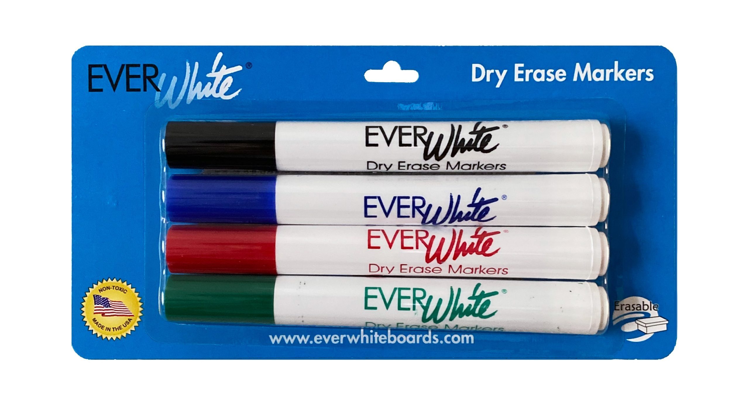 Dry Erase Board Marker Pack, Low Odor